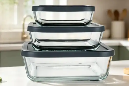 Rectangular Glass Lunch Box for Healthy Food Storage and Meal Prep